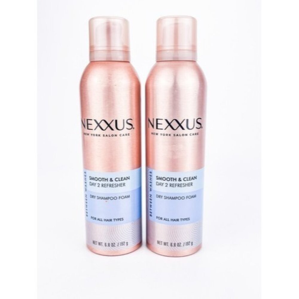 Lot of 2 Nexxus Between Washes Smooth Clean Dry Shampoo‎ Foam Aerosol 6.8oz